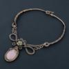 Rose Quartz Necklace Handmade Jewelry, 999 Copper Wire Wrapped Necklace Designer Gemstone Jewelry Adjustable Chain Necklace Gift For Mom