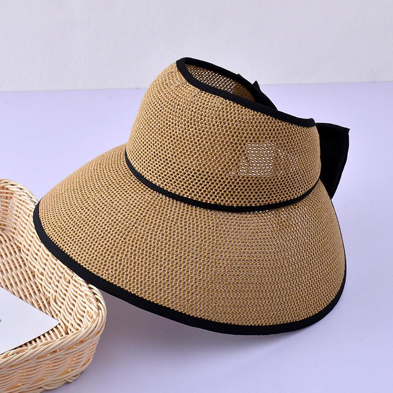 Summer Straw Wide Brim Sun Hat With Breathable Design For Women Outdoor Sunshade