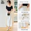 Elegant High-Waist Polka Dot A-Line Skirt