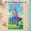 Beach TowelShaun the Sheep Custom Name Text Personalized Soft Towel for Beach Pool Indoor Home Decor Gift