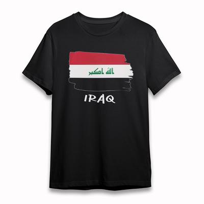 Herren Klassisches T-Shirt Rot Weiß Schwarz Arabische Kunst T-Shirt Kurz Oversize Baumwolle Schwarz