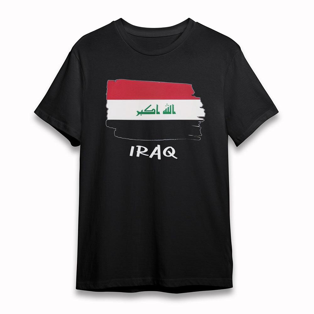 

Men s Classic T-Shirt Red White Black Arabic Art Tee Short Oversize Cotton Black S