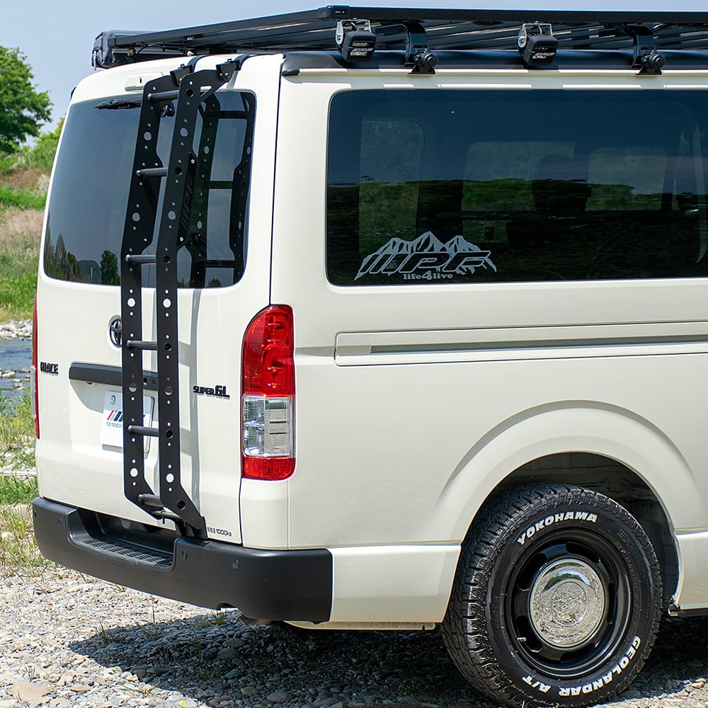 IPF EXP Rear Ladder EXL-03 Toyota Hiace One-Piece Lightweight Aluminum No Assembly Required Japan Designed Vehicle Inspection Compliant