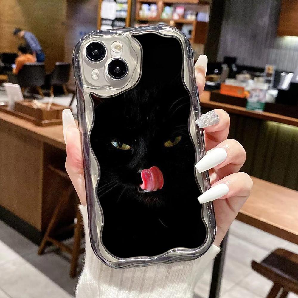 LZ10 Cat Body Language Clear Soft Wave Phone Cases for iPhone 15 13 Pro Max 12 Mini 14 8 Plus XS Max XR 6 Protection Back Cover