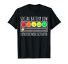 Sociale Batterij Leeg Introvert Modus Geactiveerd Grappig Sarcastisch T-shirt