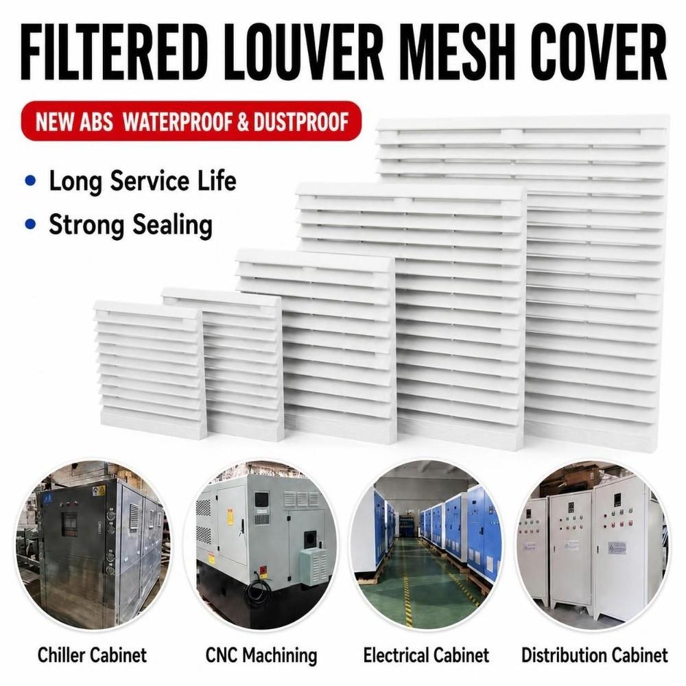 ABS Vent Filter Waterproof Louver Vent Air Ventilation System Air Vent  Fan Cooling