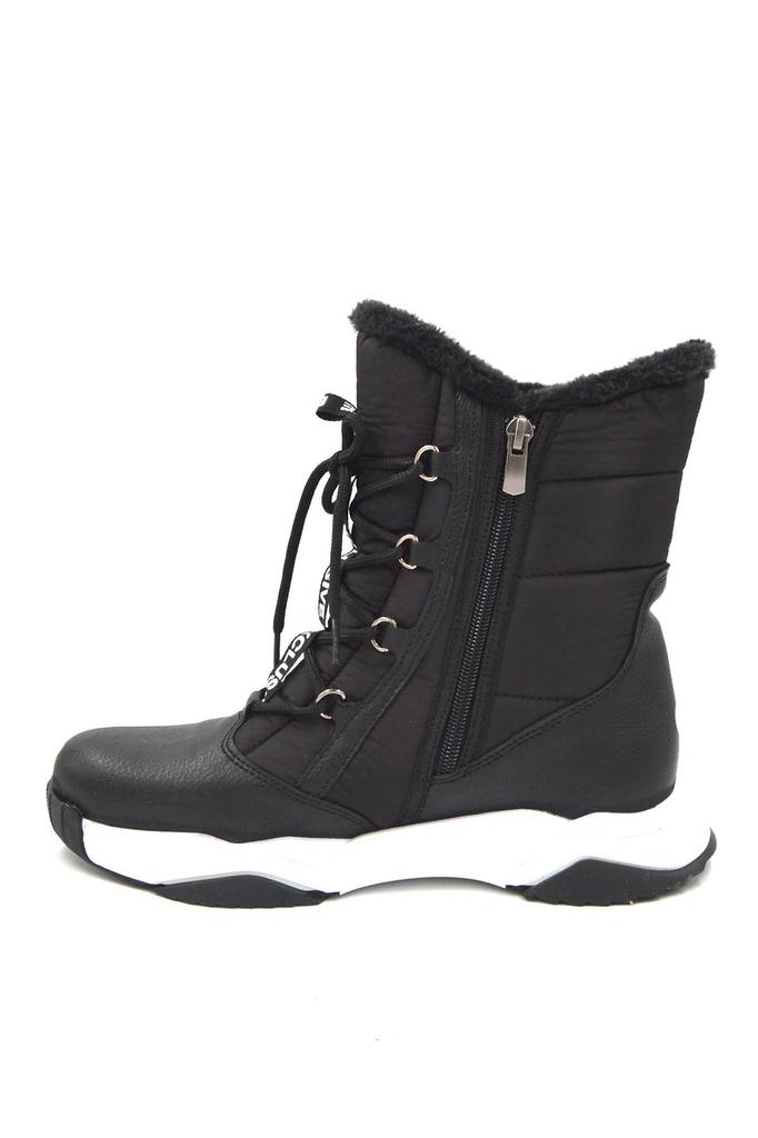 Women Modern Stylish Fashion Boots Genuine Leather Black Handmade Casual Comfortable Snow Boots