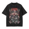 Sukuna JJK Anime T Shirt Hip Hop Washed Cotton Oversize TShirts JJujutsu KKaisen Vintage Unisex Women Streetwear Tees