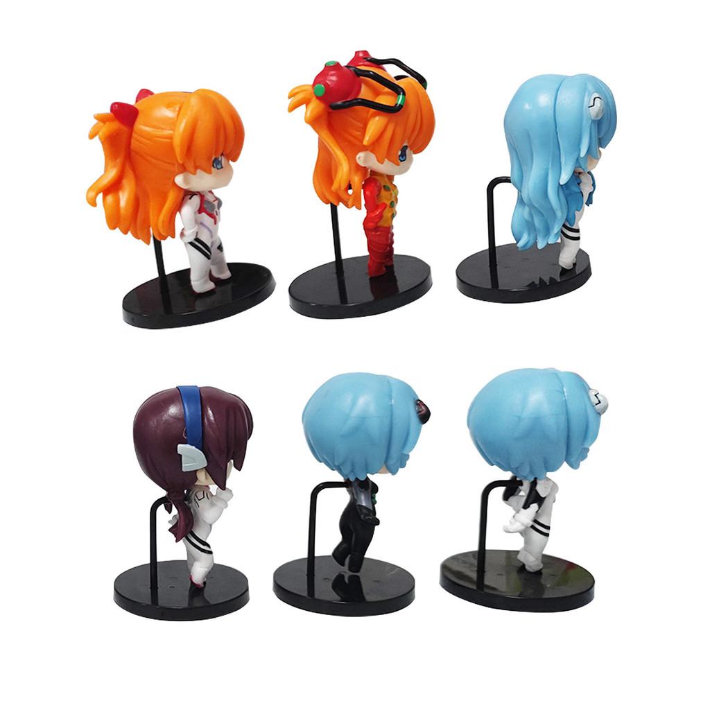 New Century Evangelion Anime Girl Figure Set Pvc Collectible Toy For Cake Decor