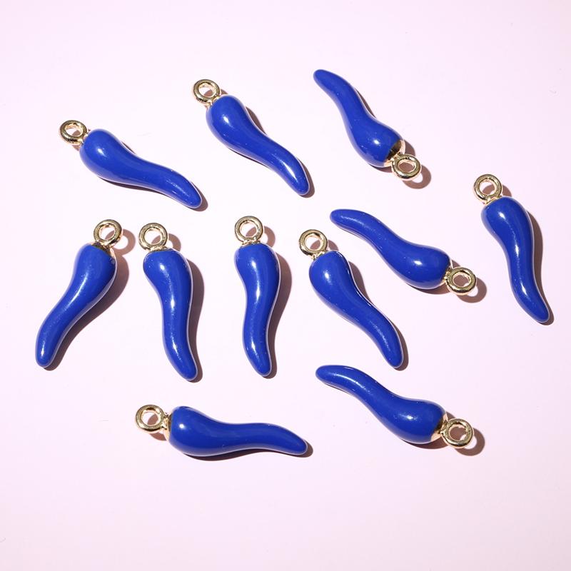 20pcs 19x5.5mm Enamel Chili Pepper Charms Pendant Multi Colors For DIY Jewelry Making Earrings Keychain Pendants Craft Findings