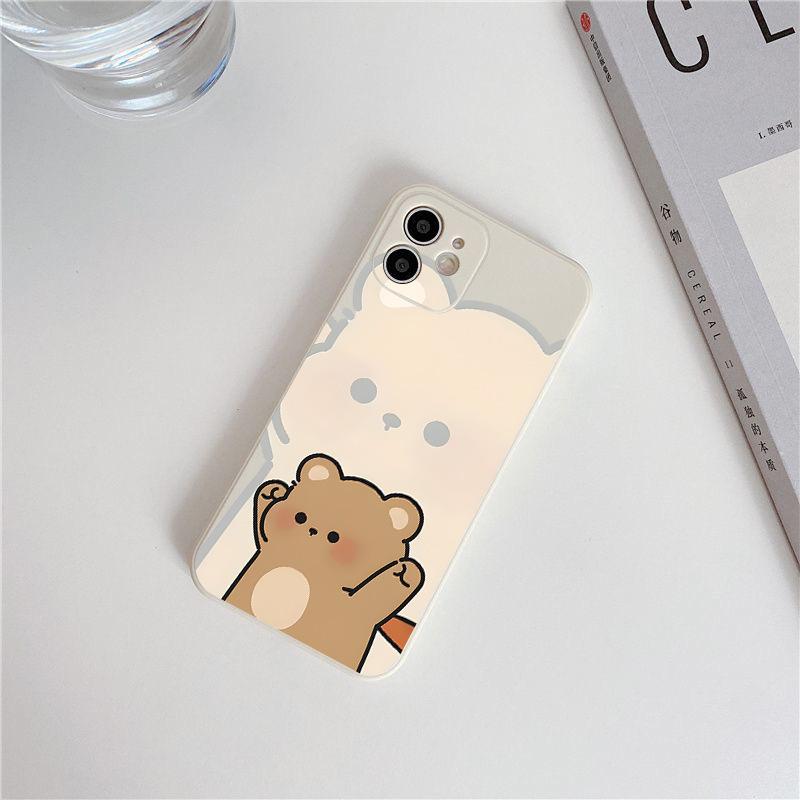 For Apple 13 Mobile Phone Case 14 Panda 11 Bear XS Rabbit 15 Couple Model 16 Cartoon XR Cute 12 All Inclusive