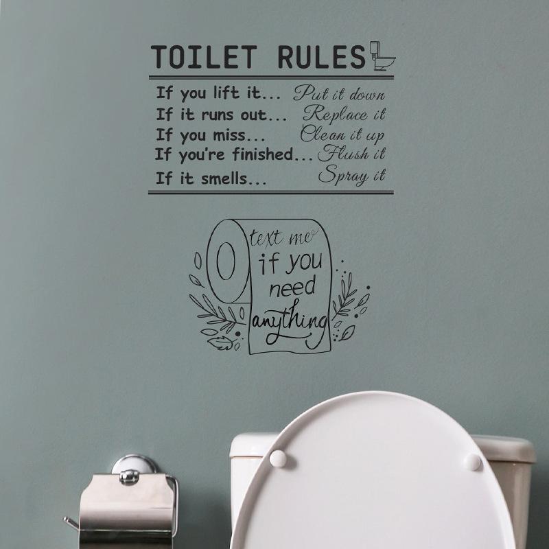 Toilet Stickers, Bathroom Stickers and Wall Stickers for Bathroom Decoration