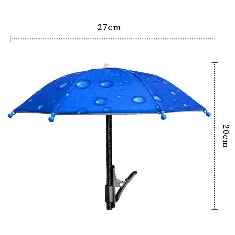 1Pcs Waterproof Rainproof Universal Smartphone Sun Shade Outdoor Live Phone Mini Umbrella Portable Car Phone Holder Umbrella