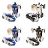 Plastic Inertia Car Toy With Onebutton Transformation For Boys And Kids