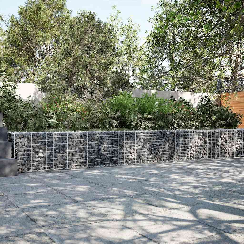 Gabion with Lid 700 X 50 X 50 Cm Galvanized Iron