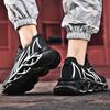 New Fashion Casual Shoes In Autumn, Four-color Large-size Flame Breathable Mesh Sneakers