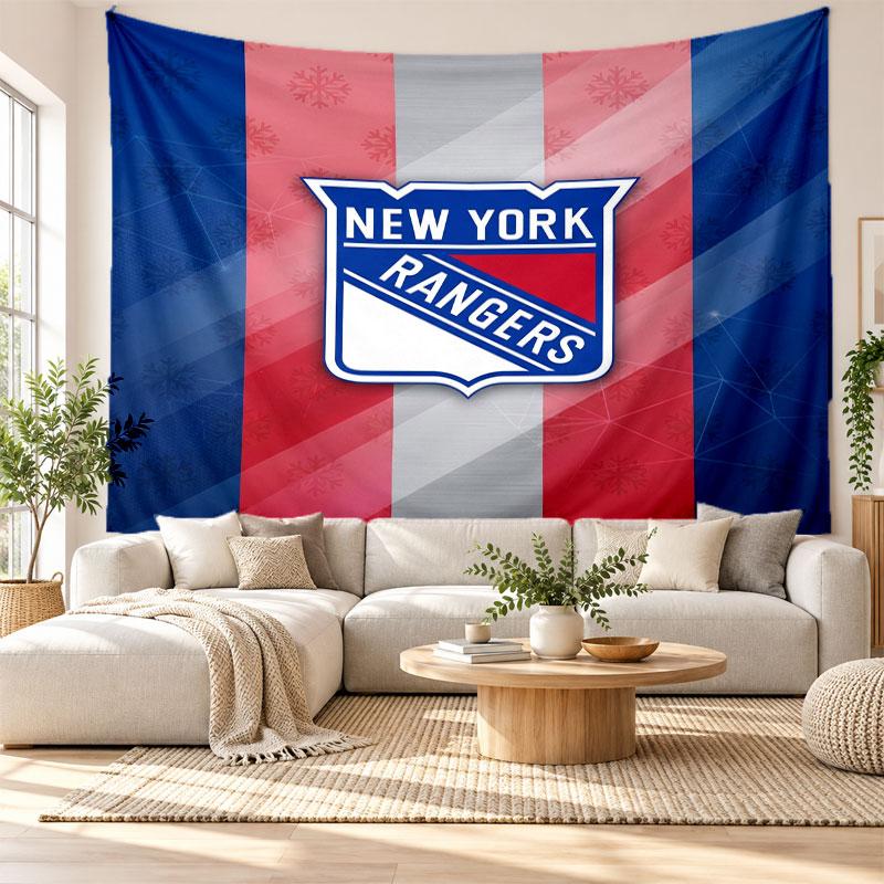 New York Rangers Wall Tapestry, Soft Fabric Wall Hanging, Decorative Backdrop For Bedroom Home Wall Art