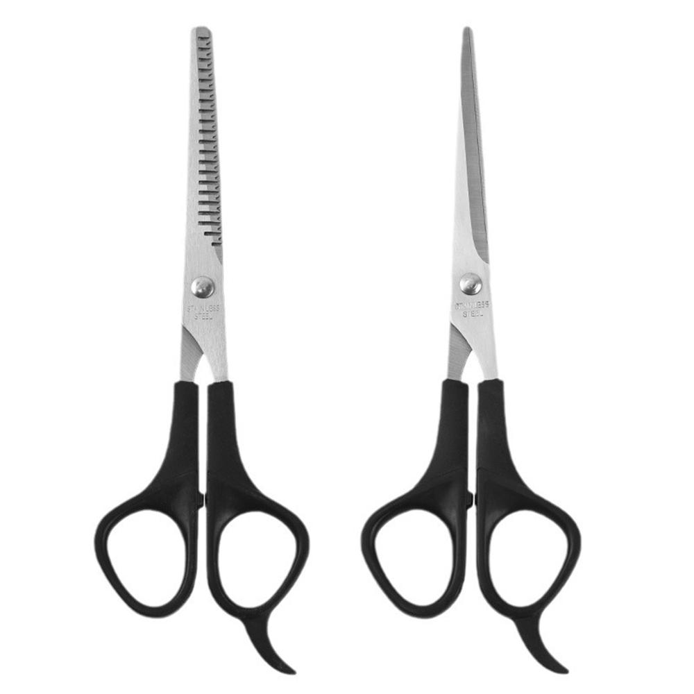 1PC Pet Grooming Scissors Tool Stainless Steel Thin Teeth Scissors Flat Scissors Black Scissors