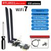RTL8922 Dual-Band Wireless Network Card with PCIe & Bluetooth 5.4, 2.4G/5G/6G, WIFI7 Receiver for Desktops