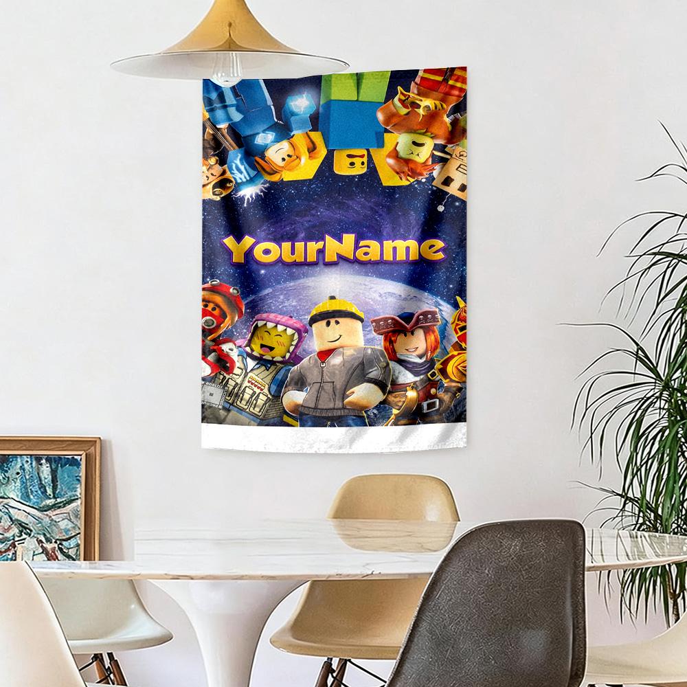 Roblox Custom Your Name Wall Decor Tapestry Art For Pet Memorial Birthdaywedding Party Backdrop Family Gift