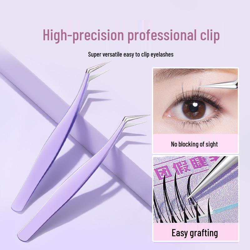 BQI Gold Precision Eyelash Tweezers Set for Beginner Technicians