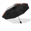 1pc Tom & Jerry's Comic Capers Automatic Folding Umbrella - Compact 8-Rib Design, Durable Plastic & Iron1267L