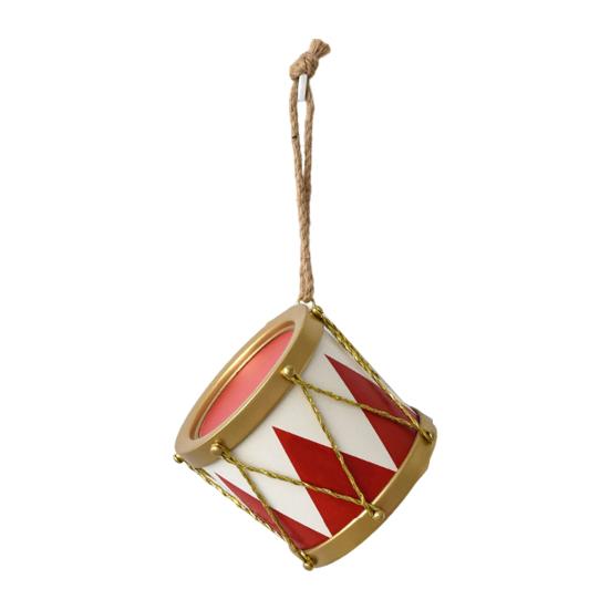 Metal Christmas Ornament Iron Gift Box/Candy/Drum Hanging Decorations for Christmas Tree Holiday Party Decor