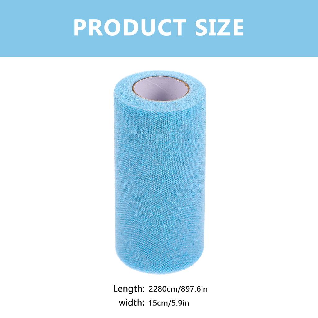 1 Rolle Premium Polyester-Netz-Tüllband für Geschenkverpackung, Blumendekoration, Basteln, Hochzeitsfeier-Dekorationen, Tüll