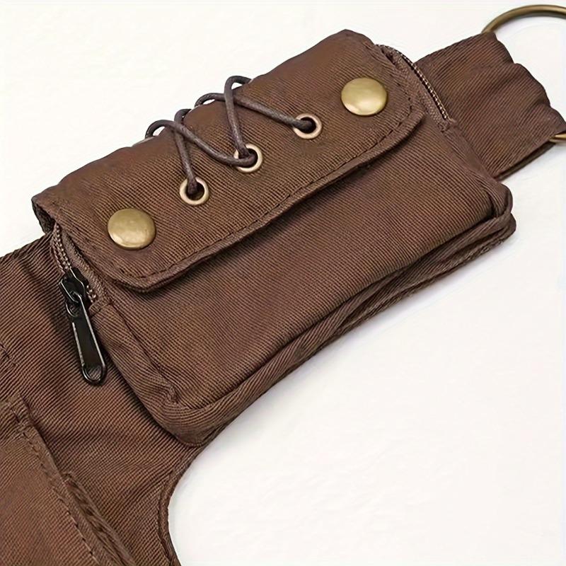 1ks Vintage bavlněná ledvinka Multifunkční pouzdro na telefon Nastavitelný popruh pro venkovní sporty Cestování Crossbody taška