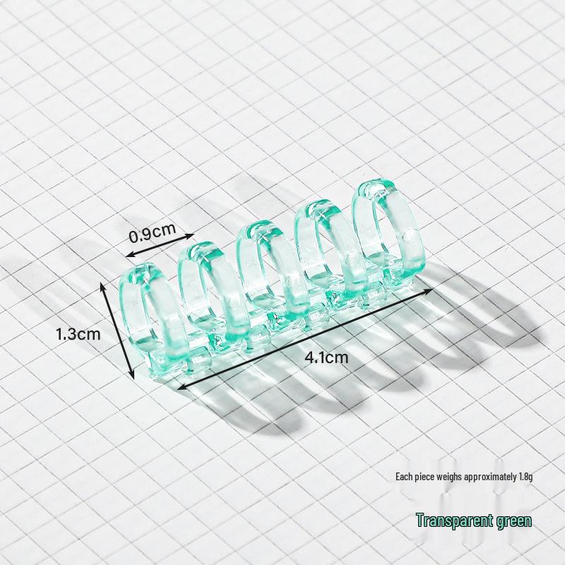 Colored 5-Hole Detachable Binder Strips with Large Ring Clips for DIY