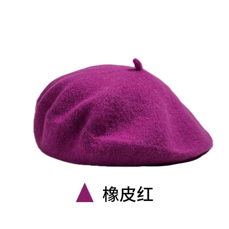 Acrylic Beret: Winter Retro Hat for Women, Fashionable Beret
