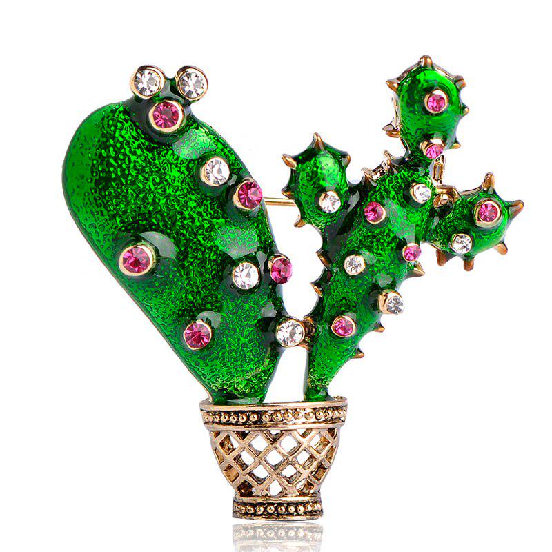 

Брошь в виде кактуса зелёный