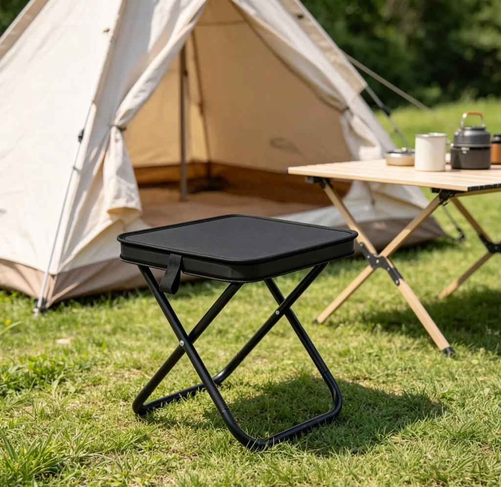 Portable Retractable Folding Stool, Lightweight Pocket‑Size Seat for Fishing, Camping, Outdoor Travel, Picnic & Leisure Activiti
