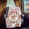 Cute Bunny With Pink Bow Home Customize Your Name Blankets Soft Cozy Lightweight Allseason Multipurpose Blanket For Picnics Sofas Offices Beds Living