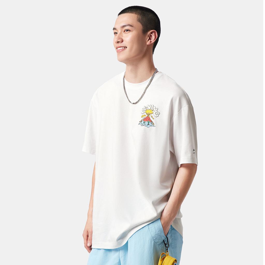 Li Ning Sports Lifestyle Series American Casual Simple Comfortable Versatile Loose Ice Silk Cool Quick-Dry Summer Short Sleeve T-Shirt AHSV363-2