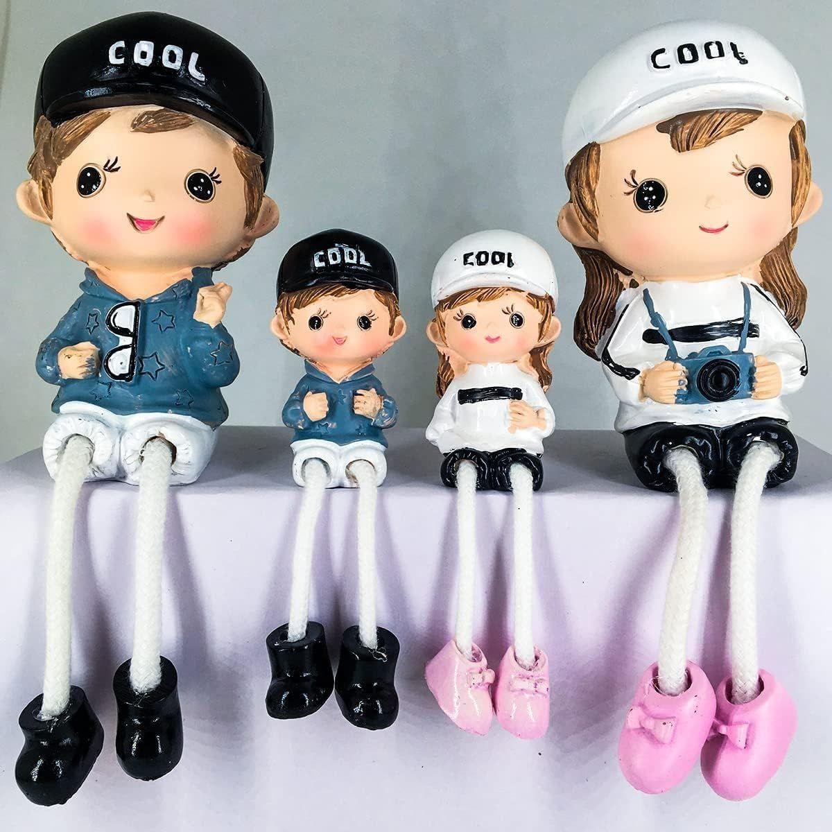 

1 Set Hanging Legs Romantic Couple Showpiece | Cute Boy & Girl Gift for Him/Her, Mother s Day, Home Décor,
