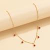 Colorful Zircon Double Circle Necklace Female Love Simple Necklace for Women Wedding Jewelry