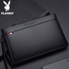 PLAYBOY Men's Clutch, Large Capacity, Soft Leather Wallet, Envelope Handbag