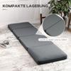 Foldable Floor Chair with Cushion, Convertible Padded Sofa, Living Room, Guest Room, Office, 75 X 268 X 18 Cm, Dark Grey
