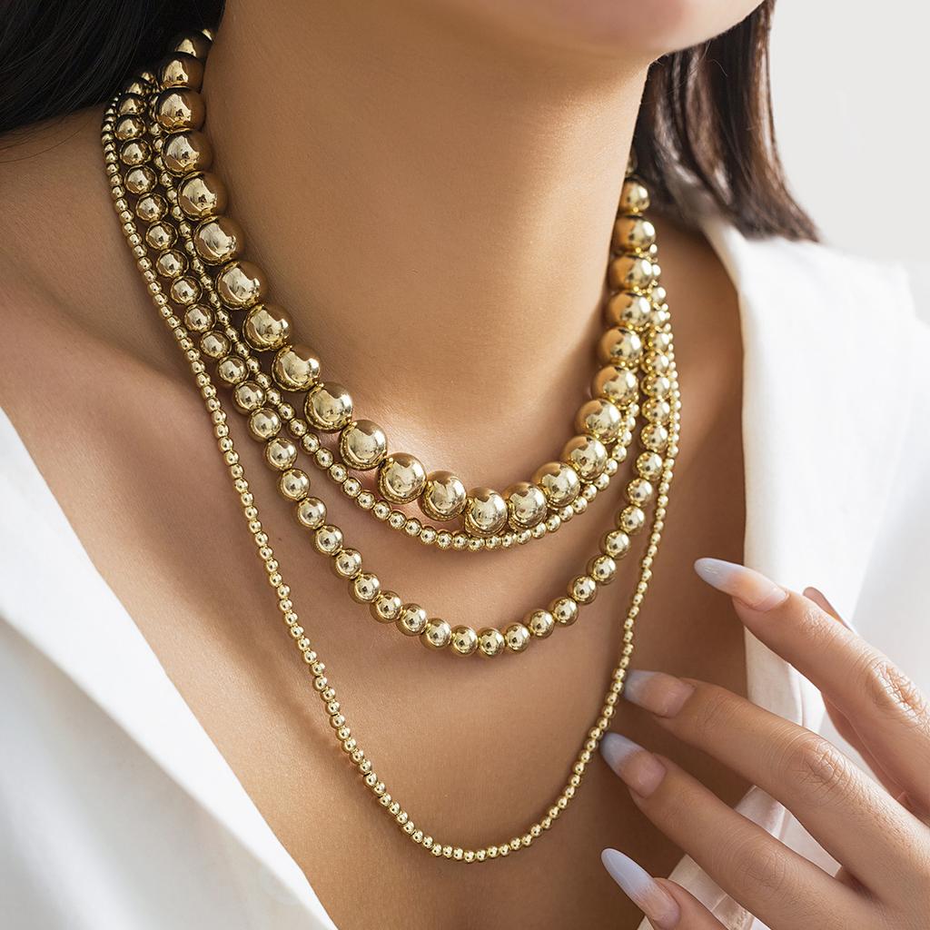 DIEZI Different French Style Big CCB Heart Pendant Necklace Women Party Gift Fashion Pearl Beads Choker Necklace Y2K Jewelry