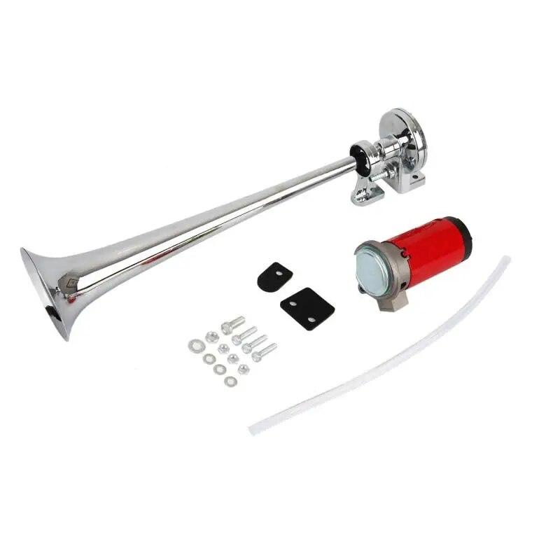 

12 В 108-118 дБ автомобильный электрический воздушный звуковой насос с одной трубкой и проводом, супер громкий универсальный звуковой сигнал в виде улитки, водонепроницаемый для автомобиля, лодки, грузовика, автомобиля Red Without wire