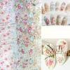 1Pcs 100cm Flower Rose Nail Transfer Foils Sticker Paper Floral Stickers Nails Wraps  Nail Art Stickers Decal Nail Art