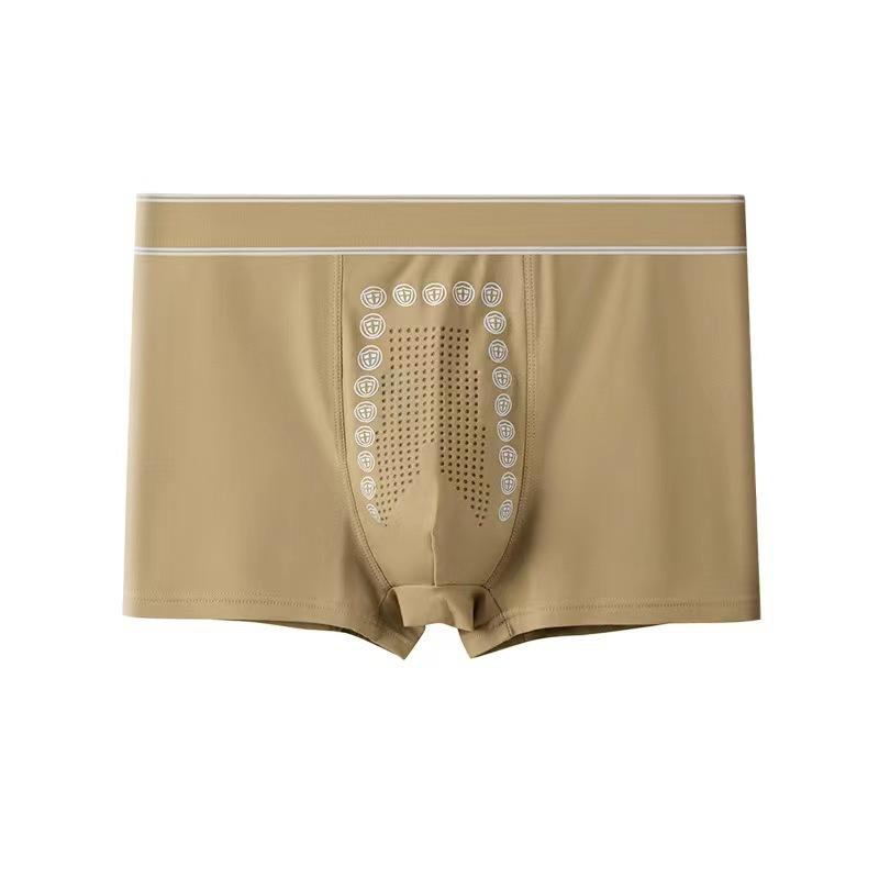 Large Size Men's Spring and Autumn Pure Cotton Anti Bacterial Bottom Crotch Waist Flat Angle Underwear