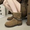 Flat-bottomed Versatile Martin Boots Women's 2025 New Autumn Women's Boots Women's Popular Short Boots Non-slip Soft Sole Not Tired Feet