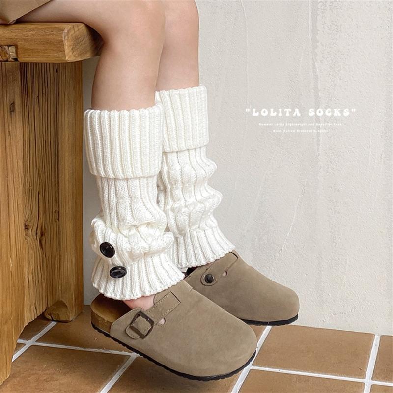 Autumn Winter Socks Leg Warmer Stockings Socks for Girls 2-13 Years Knitted Leg Cover Crochet Long Stockings Socks