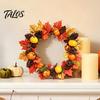 Reusable Autumn Window Decors Thanksgiving Day Wall Sticker, Pumpkin/Pinecone/Leaf Print Garland Shape Non Adhesive Fall Stickers Waterproof