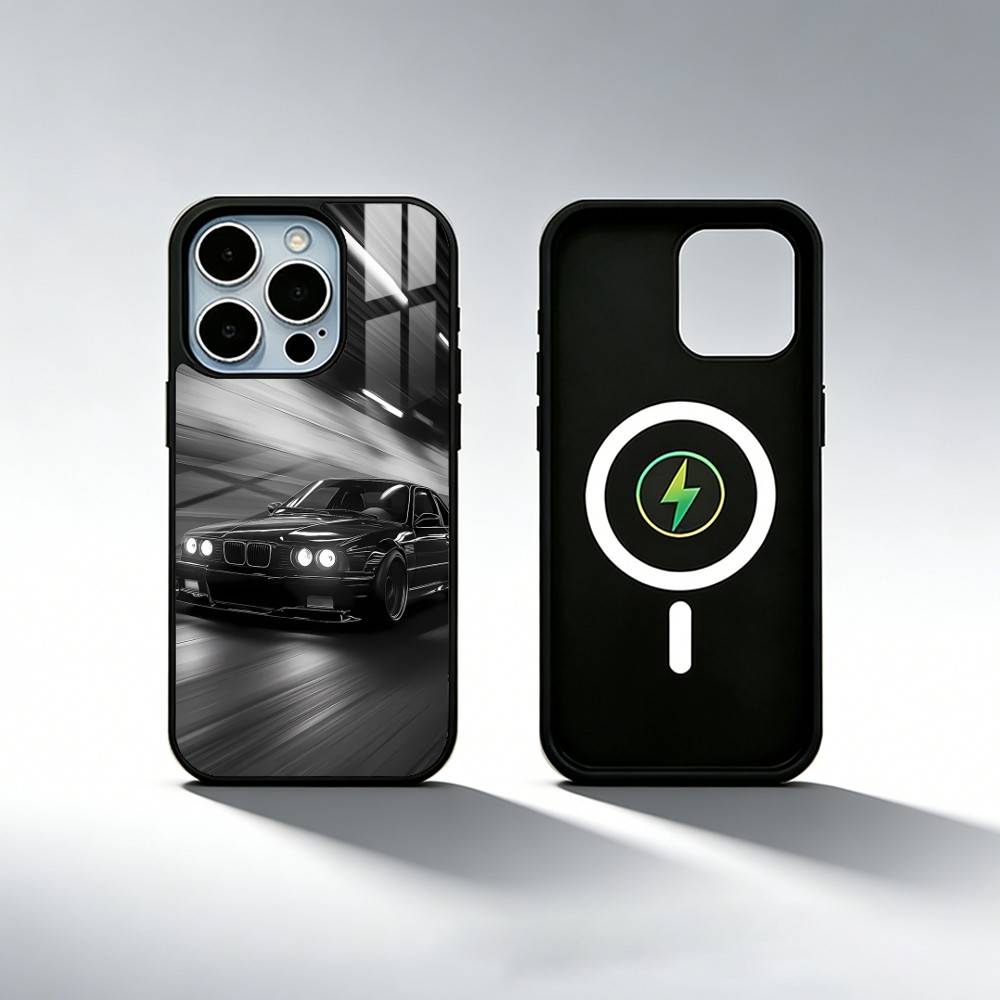 R8 Supercar CAR Phone Case For iPhone X,Xs,Xr,Xs 17,16,15,14,13,12,11 Plus,Pro Magnetic with Magsafe Wireless Charging