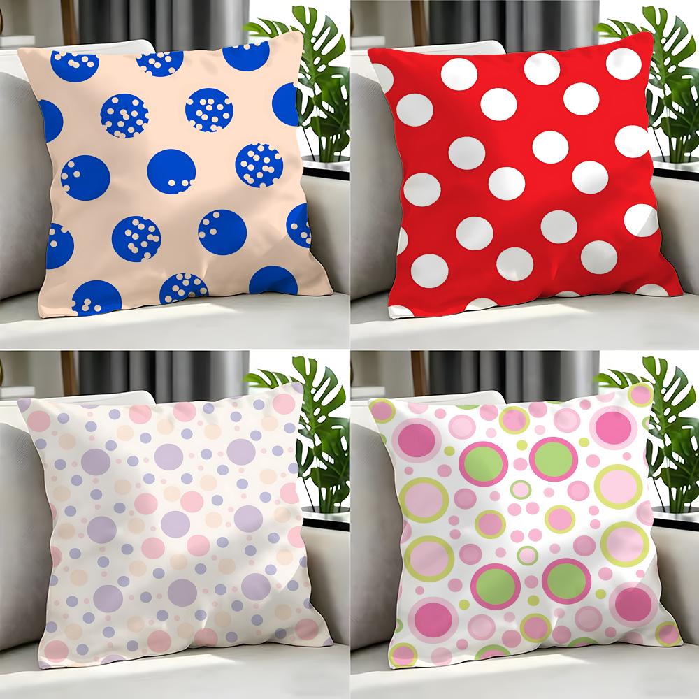 Art ppolka dot Cushion Cover Cushion Cover Set Pcs x x x Pillowcase Decorative Sofa Home Decor