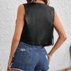 Gilet da Donna Vintage in Pelle con Frange e Apertura Frontale Costume Hippie Anni '70 Senza Maniche Abbigliamento Esterno da Cowgirl Western