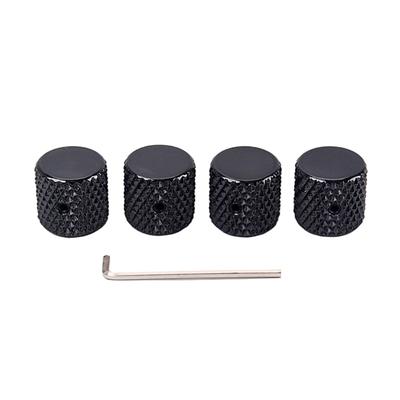 4pcs/set Metal Electric Guitar Volume Tone Control Knobs Buttons for Electric Guitar Bass Potentiometer 20x20x19mm